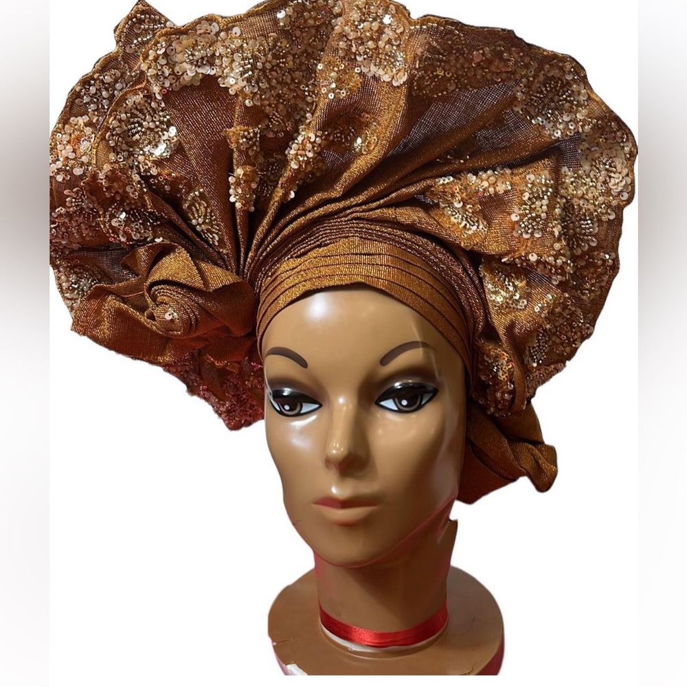 Aso Oke Pre-Tied Headtie / Gele